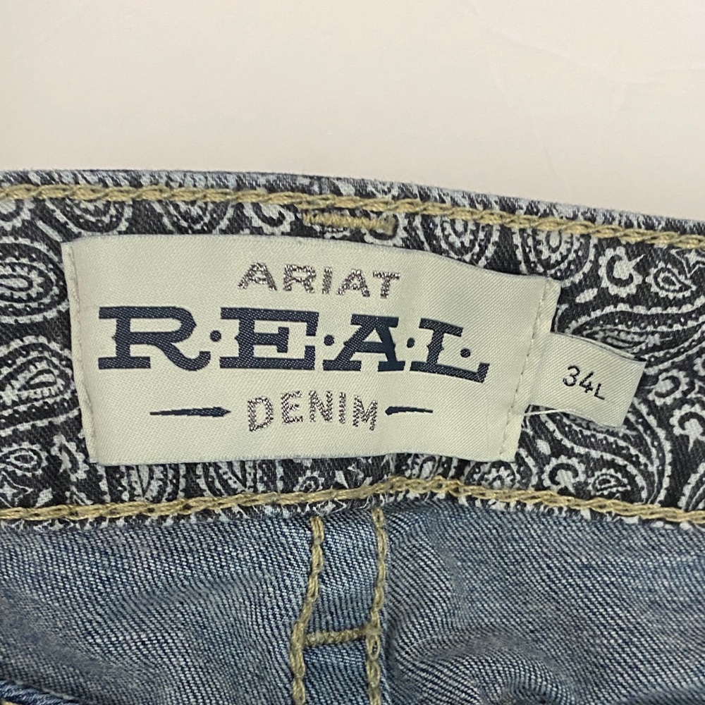 Ariat Real Riding 34L Boot Cut Spitfire WMS Denim  Jeans in Classic Blue $98 - Picture 6 of 17